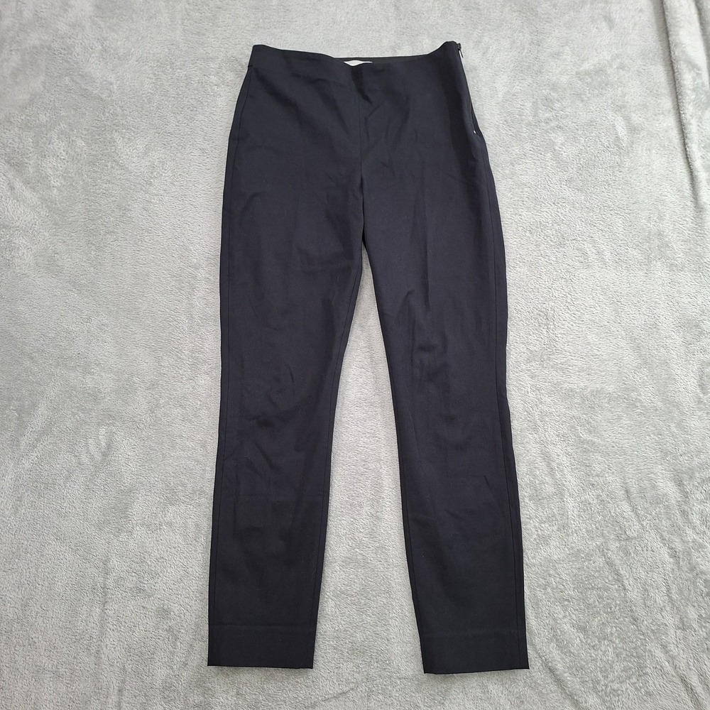 Everlane The Side Zip Pants sz 4 Black Elastic Waist Ankle Ponte Office Comfort